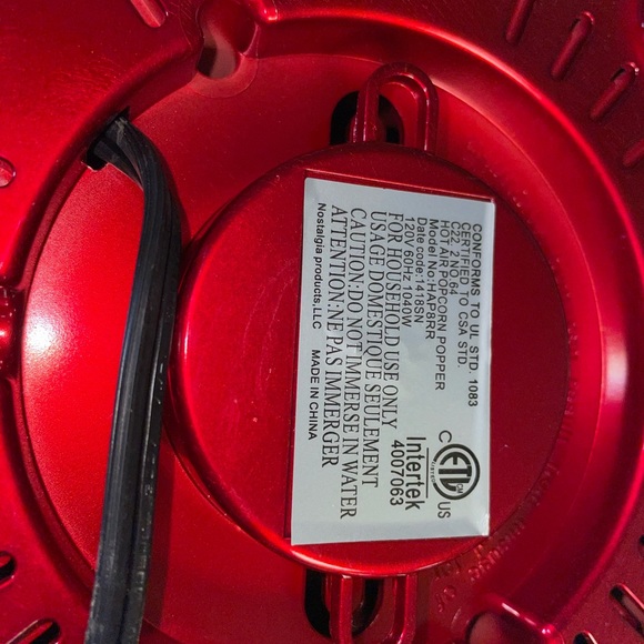 Hot Air popcorn machine. Used  once to make sure it worked - Picture 5 of 5